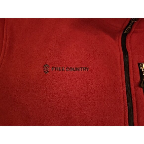 Free Country Burgundy/Dark Red Full Zip Fleece Winter Jacket Mens Size XXL/2XL - Picture 7 of 13